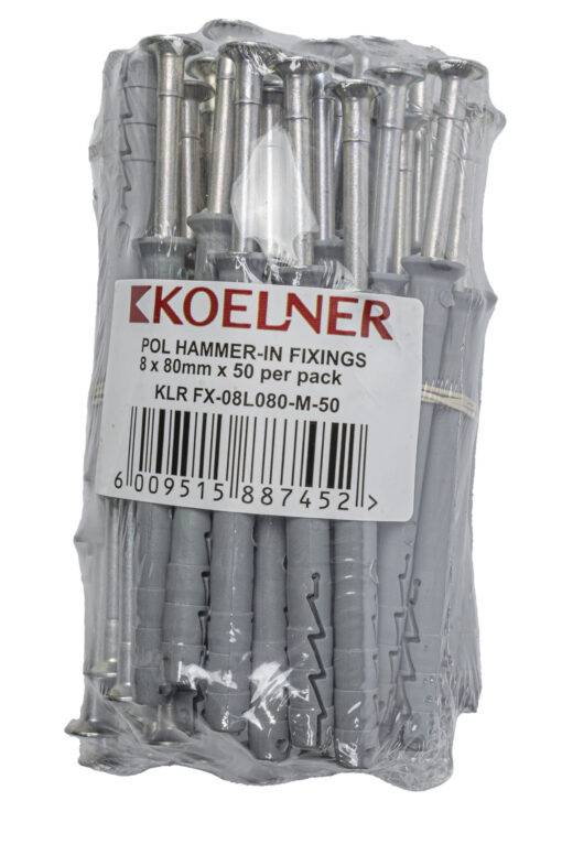 Pol hammer-in fixing 8x80mm x 50 per pack