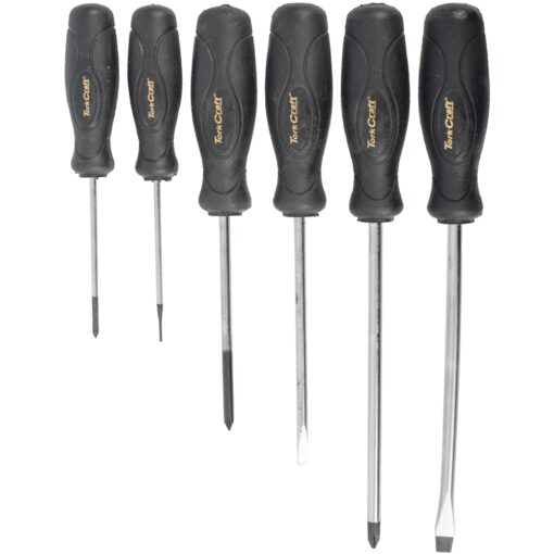6pc screwdriver set black handle