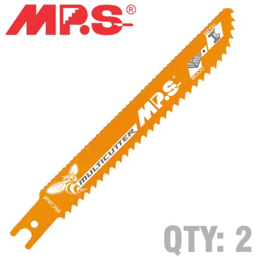 Sabre saw metal&wood 150mm multicutter u-shank 6&10tpi 2/pk