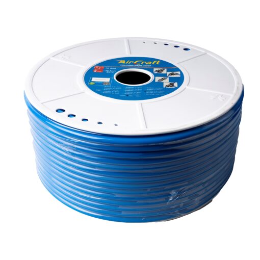 Polyurethane hose blue 10mm o.d. per metre (100m roll)