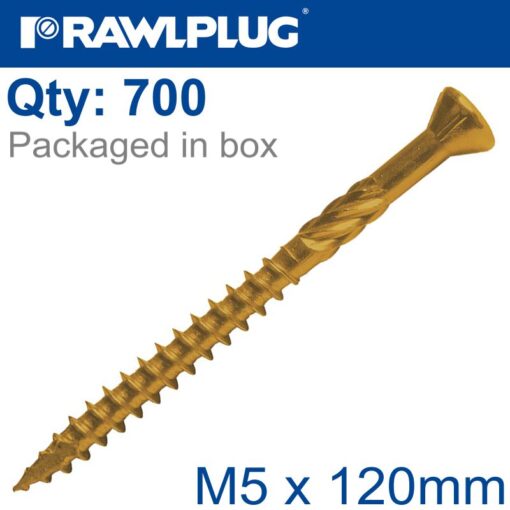 R-dsx decking  screws m5 x 120x72 ginger ruspert x700-box