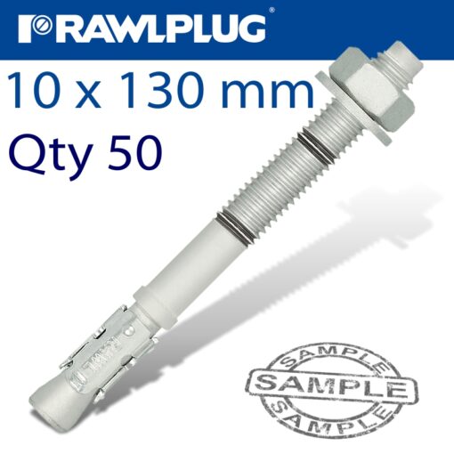 Throughbolt 10x130x50mm zinc flake 50 -box
