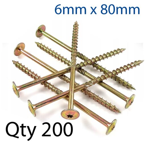 Con screw 6,0x80 mm wh part thread x200-box