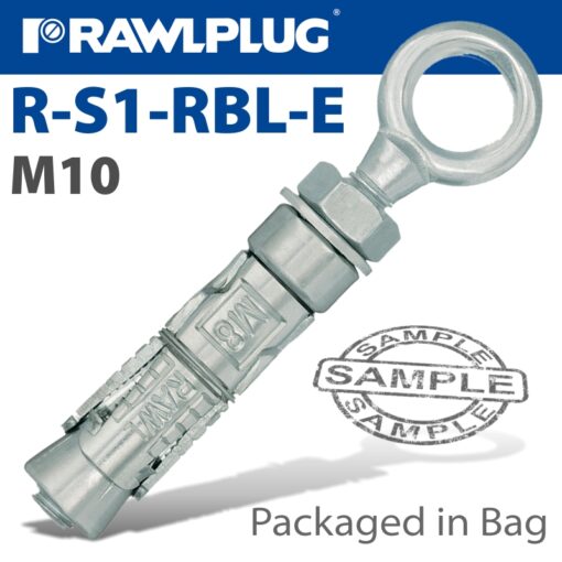 Shield anchor eye bolt m10x108mm 4 -bag
