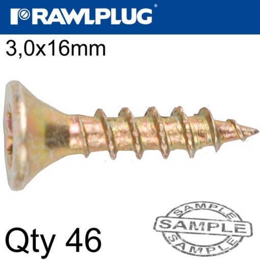 R-ts chipboard hd screw 3.5x16mm x46 per bag