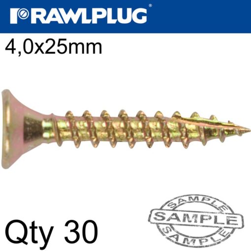 R-ts chipboard hd screw 4.0x25mm x30 per bag