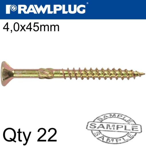 R-ts chipboard hd screw 4.0x45mm x22 per bag