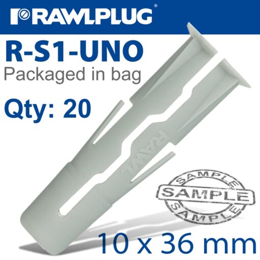 Universal plug 10x36mm x20-bag