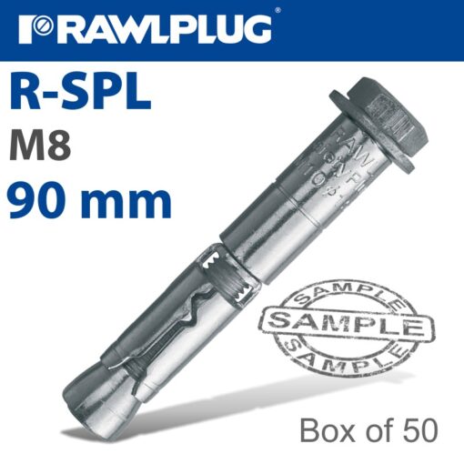 R-spl safety plus - loose bolt 8.0x90mm x50 per box