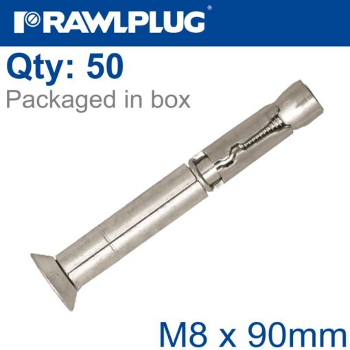 R-spl safety plus - countersunk m8x90mm x50 per box