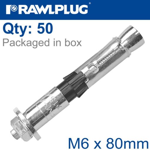 R-spl ii safety plus - projecting bolt m6x80mm x50 per box