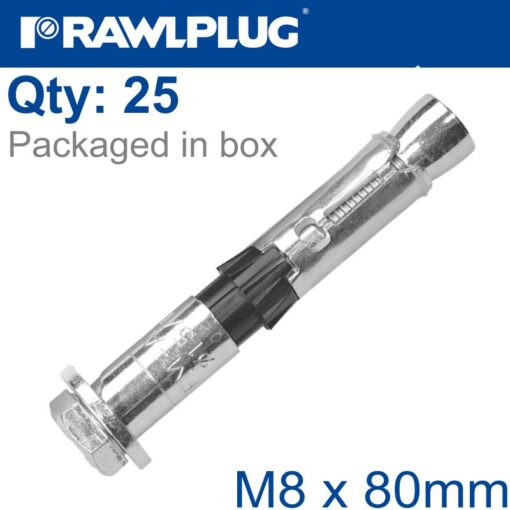 R-spl ii safety plus - loose bolt m8x80mm x25 per box