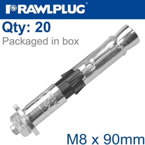 R-spl ii safety plus - projecting bolt m8x90mm x20 per box