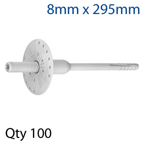 Uni screw-in facade fixings +plastic over screw 8-295 [box of 100]