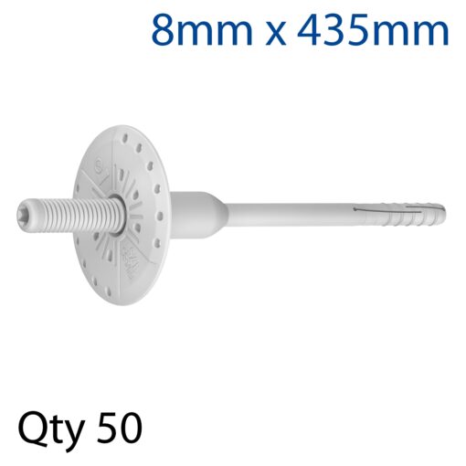 Uni screw-in facade fixings +plastic over screw 8-435 [box of 50]