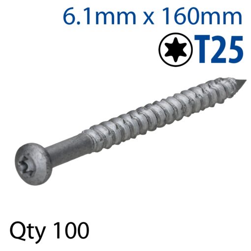 Screw for concrete,t256.1x160 zf x100-box