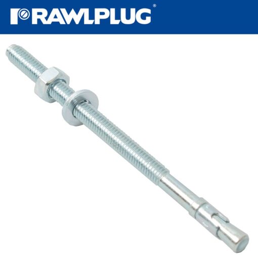Throughbolt m6x100mm zinc pl x100-box
