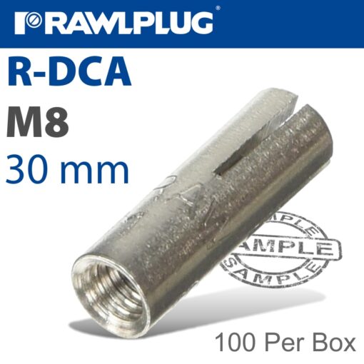 R-dca wedge anchor 8x30mm x100 per box