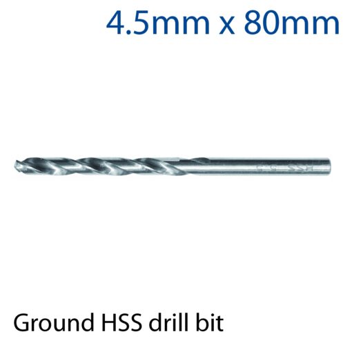4.5mmx80mm hss drill bit din338 2pcs