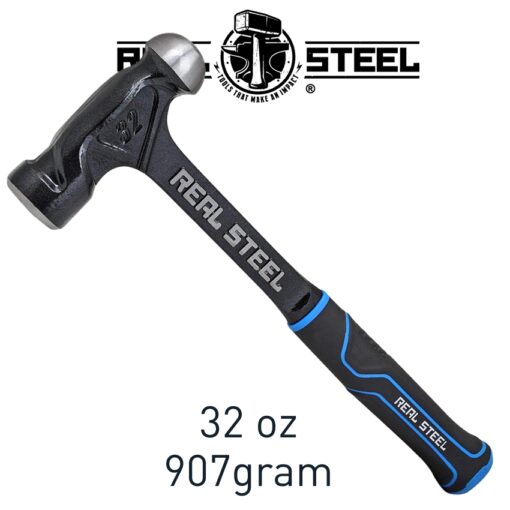 Hammer ball pein 900g 32oz ultra steel handle real steel