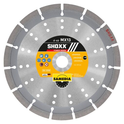 Diam. cut/disc 400mm x 20mm 28 seg reinf/concr brick shoxx mx13