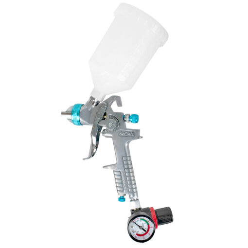 Spray gun hvlp 1.4mm nozzle with spare 1.7mm nozzle kit and regulator