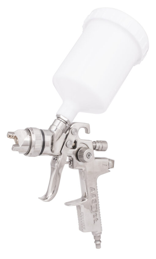 Spray gun hvlp gravity 1.8mm s/s nozzle & needle with plastic