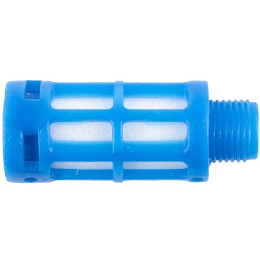 Plastic breather silencer 1/8' m blue