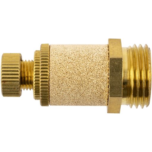 Flow control silencer brass 1/2' m