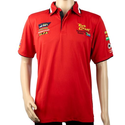 Vermont mens golf shirt red small