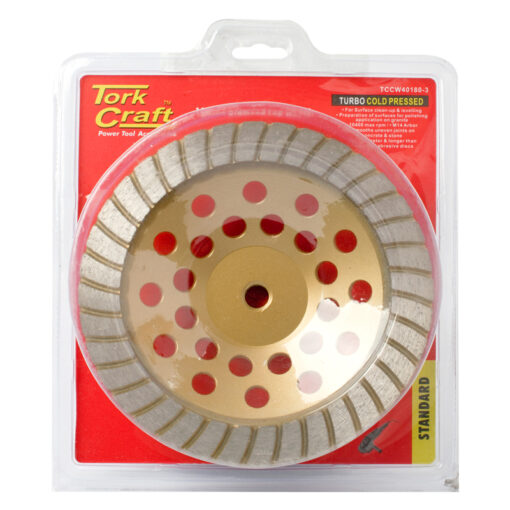Dia. cup wheel 180mm x m14 turbo cold pressed