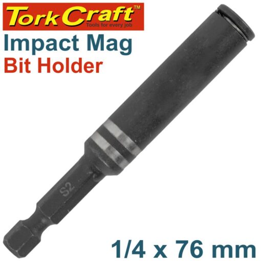 Magnetic bit holder 76mm impact 1/4 x carded