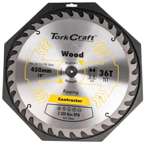Blade contractor 450 x 36t 30/1 circular saw tct