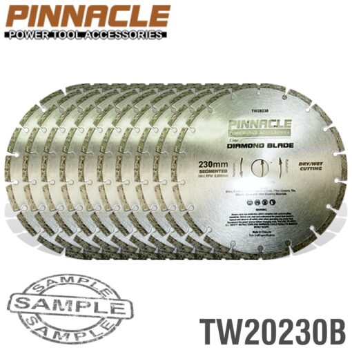 Diamond bl. segm 230mm 10/box pinnacle