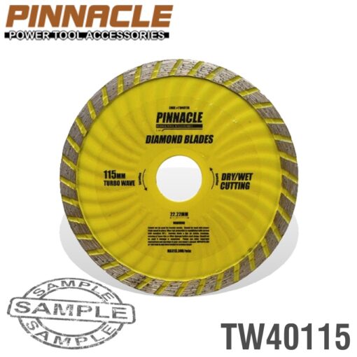 Diamond blade turbo wave 115mm x 22.22 pinnacle