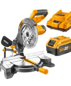 Ingco - Cordless Li-Ion Mitre Saw - (20V) with 4.0Ah Battery and Charger