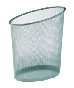 Alba Round Wastebasket - Metallic Grey