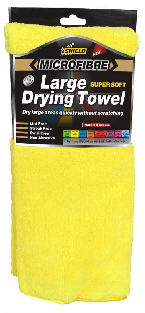 Shield MicroFibre Supersoft Large Drying Towel Yellow