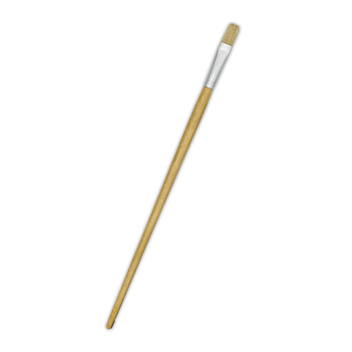 Treeline Long Handle Brushes Flat Synthetic Size 4 Paint Brush