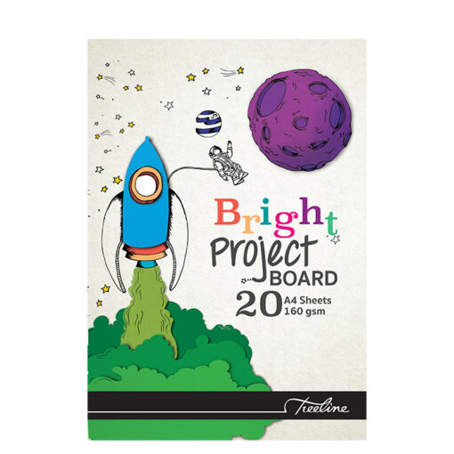 Treeline Project Board Pads 160gsm A4 Deep Tint Assorted - 20 Sheet