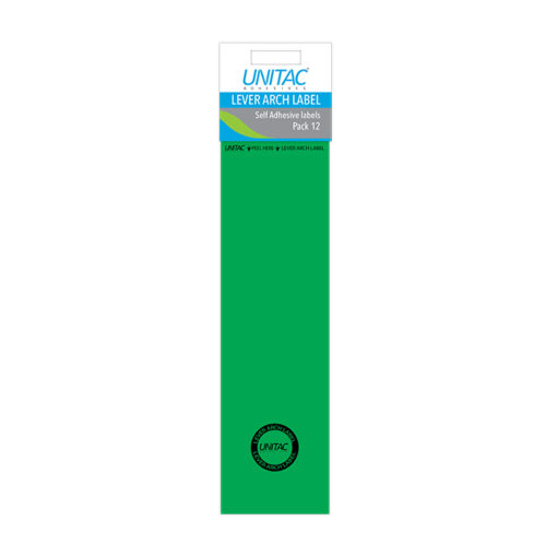 Unitac: Lever Arch Labels - Green