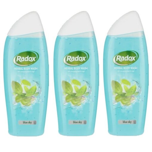 Radox - Blue Sky Shower Gel / Herbal Body Wash (3 x 400ml)