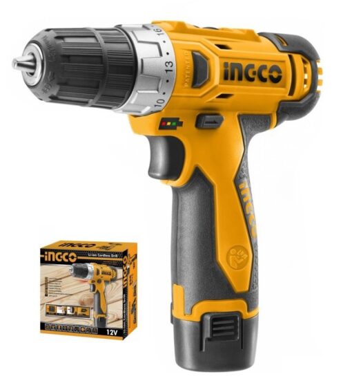 Ingco - Cordless Drill - 12V - Li-ion