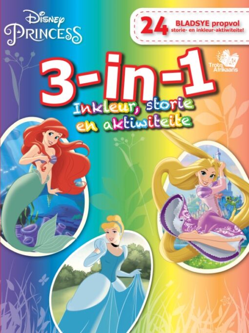 Disney Princess 3-In-1 Inkleur- En Aktiwiteitsboek