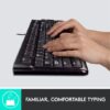 Logitech MK120 Wired Keyboard and Mouse for Windows-Black - Image 2