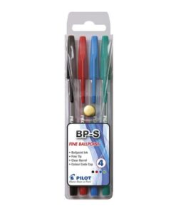 Pilot BP-S Fine Ballpoint Pens - Wallet of 4 Colours
