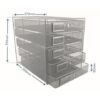 SDS M750S Wire Mesh Metal 5-Drawer Filing System - Silver - Image 2