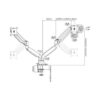 Interactive Counterbalance Dual Monitor Arm with USB & Audio Port - Image 2