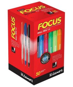 Luxor Focus Icy Ball Pen 1.0mm Red (Box 50`s)