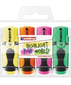 Edding 7/4 Mini Highlighter Set 4Pcs.